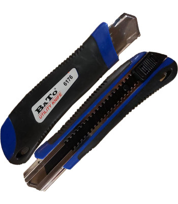BATO Kniv bræk-af 25 mm med kvik lås og med de nye sorte ultra skarpe blade 25mm