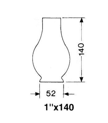 DHR Lampeglas 1 x 140mm