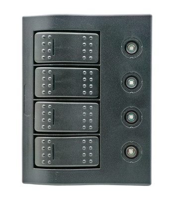1852 El-panel med 3 kontakter, automatsikring og LED