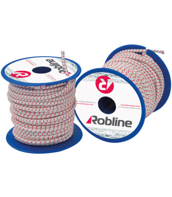 Robline Mini elastik snor 4mm Sort/Rød/Hvid boks 10 rl x 10m