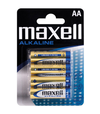 Maxell Alkaline batteri AA / LR06, 4 stk