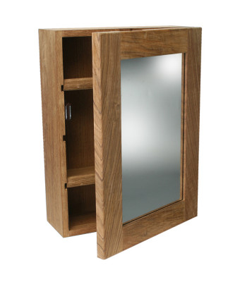 Roca toiletskab med spejl teak 28x38x11cm
