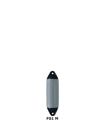 Polyform fender F01 Medium grå/sort top, 130x465mm