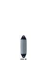 Polyform fender F01 Medium grå/sort top, 130x465mm