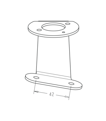 NORBY Lanternebeslag 10gr. for vinlket monteringsflade 8006-NNL-MB-10