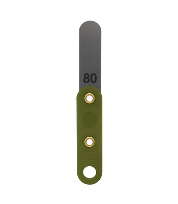Søgerblad 080 mm med plastik håndtag oliven grøn