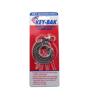 KEY-BAK nøglekæde -7402 med ring og karabinkrog