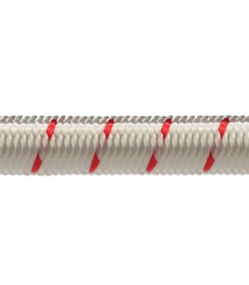 Robline elastik snor 4mm Hvid/Rød 200m