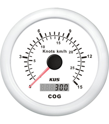 KUS GPS speed 0-15knob, hvid
