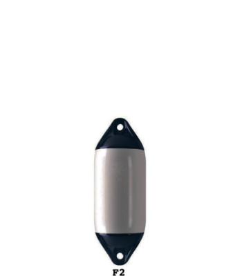 Polyform fender F2 grå/sort top, 220x610mm