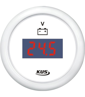 Kus digital voltmeter 9-32v, hvid, 12/24v