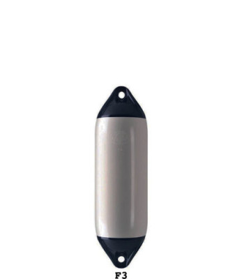 Polyform fender F3 grå/sort top, 220x745mm