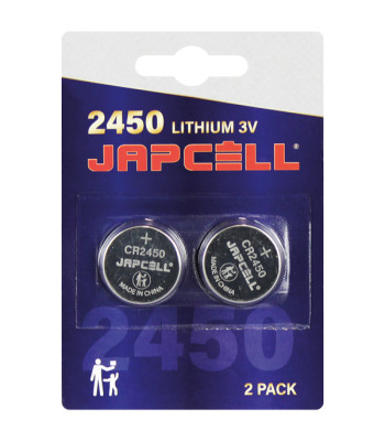 Japcell CR2450 Lithium batteri 3V, 2 stk