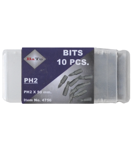 Bits 1/4" PH1 L:50 mm pk/10