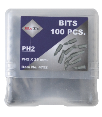 Bits 1/4" PH1 L:25 mm pk/100