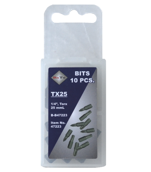 Bits 1/4" TX25 L:25 mm pk/10