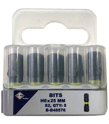 Bits S2 torsion HEX6×25 mm pk/5