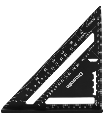 Speedvinkel 0-90° 185×185mm sortoxideret aluminium