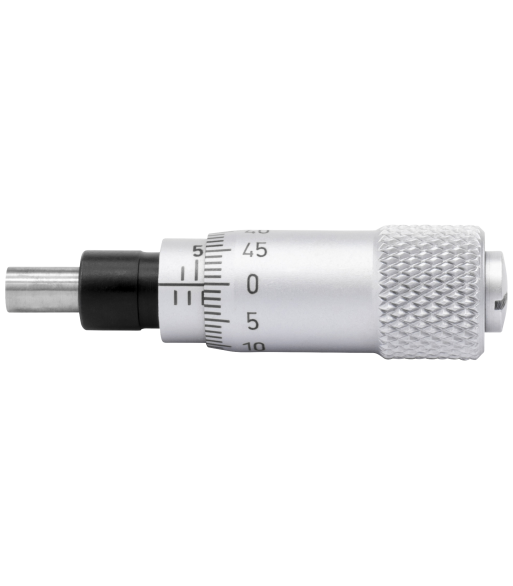 Indbygn.mikrometer 0-6,5×0,01mm, plan/omv. skala