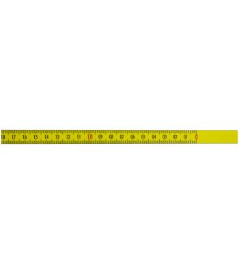 Selvklæbn. båndmål stål 3mtr×13mm H-V grad. gul