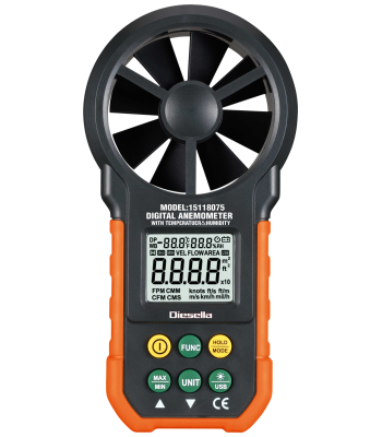 Anemometer, ø65mm vingehjul, flere funktioner