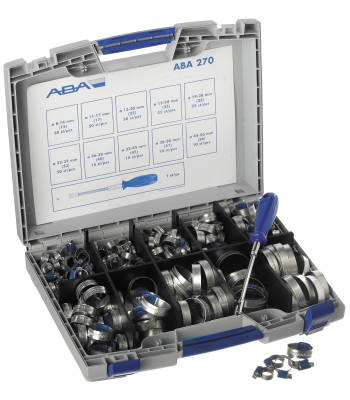 ABA spændebåndssortiment galv. 270stk