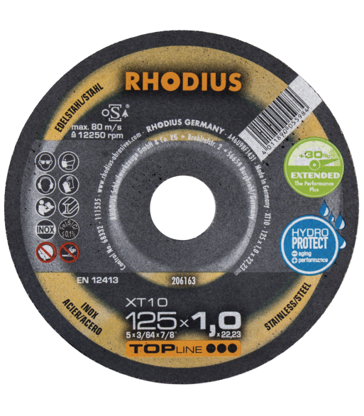 Rhodius Topline XT10 skæreskive 125×1,0mm