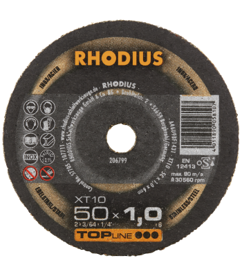 Rhodius Topline XT10 miniskæreskive 50×6×1,0mm