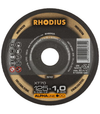 Rhodius Alphaline XT70 skæreskive 125×1,0mm