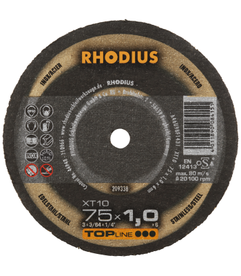 Rhodius Topline XT10 miniskæreskive 75×6×1,0mm