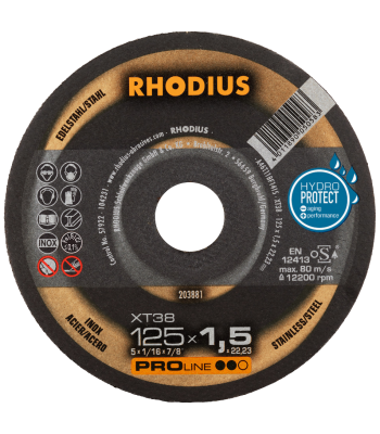 Rhodius Proline XT38 skæreskive 125×1,5mm