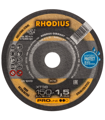 Rhodius Proline XT38 skæreskive 150×1,5mm