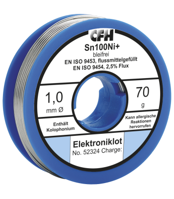 Loddetin CFH EL324 Sn100Ni+ blyfri ø1,0mm 70g