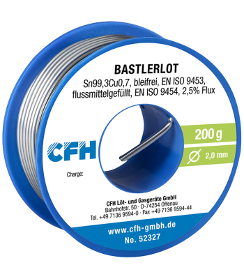 Loddetin CFH BL327 Sn99,3Cu0,7 blyfri ø2,0mm 200g