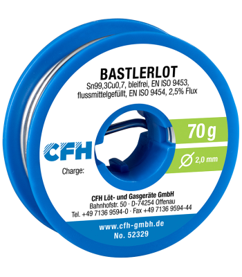 Loddetin CFH BL329 Sn99,3Cu0,7 blyfri ø2,0mm 70g