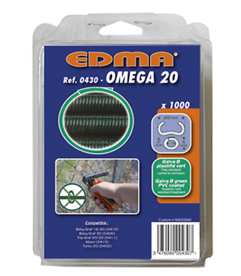 Clips Edma Omega 20 grøn 1000 stk