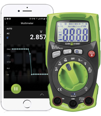 Multimeter 6100BT m/Bluetooth, sand RMS