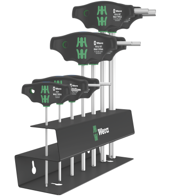 Skruetrækkersæt 454/7 m/tværgreb inhex M3-M10