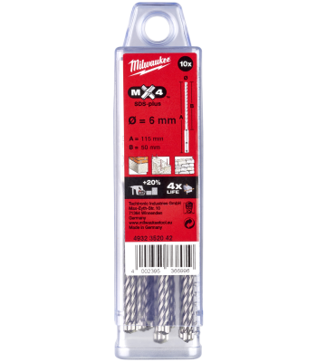 Hammerbor SDS+ MX4 6,0×115mm pk/10