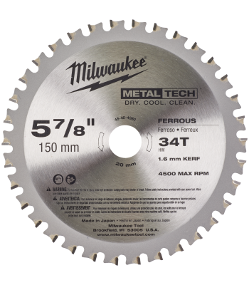 Rundsavklinge MT 150×20×1,6mm 34TF