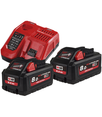 Batteripakke HNRG-802, 2×18V/8,0Ah+lader M12-18FC