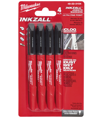 Inkzall speedmarker, ultrafin spids, sort, 4stk