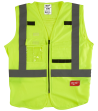 Sikkerhedsvest m/10 lommer hi-vis gul S/M