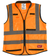 Sikkerhedsvest Premium 15 lommer hi-vis orange S/M