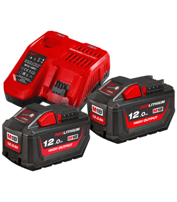 Batteripakke HNRG-122, 2×18V/12,0Ah+lader M12-18FC