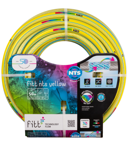 Fitt NTS Yellow vandslange 9bar 1/2"×50mtr