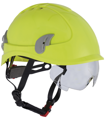 Cerva Alpinworker klatrehjem m/brille, hi-vis gul