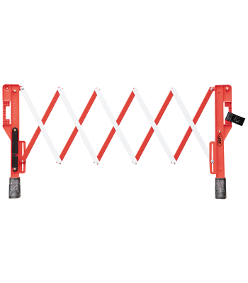 JSP afspærringssaks stål rød/hvid 1,22×2,25m