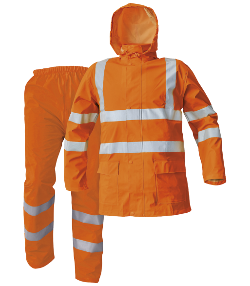 Regntøjssæt PU Siret, hi-vis orange m/refleks, S