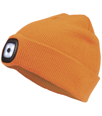 Strikhue m/LED pandelampe, one-size, hi-vis orange